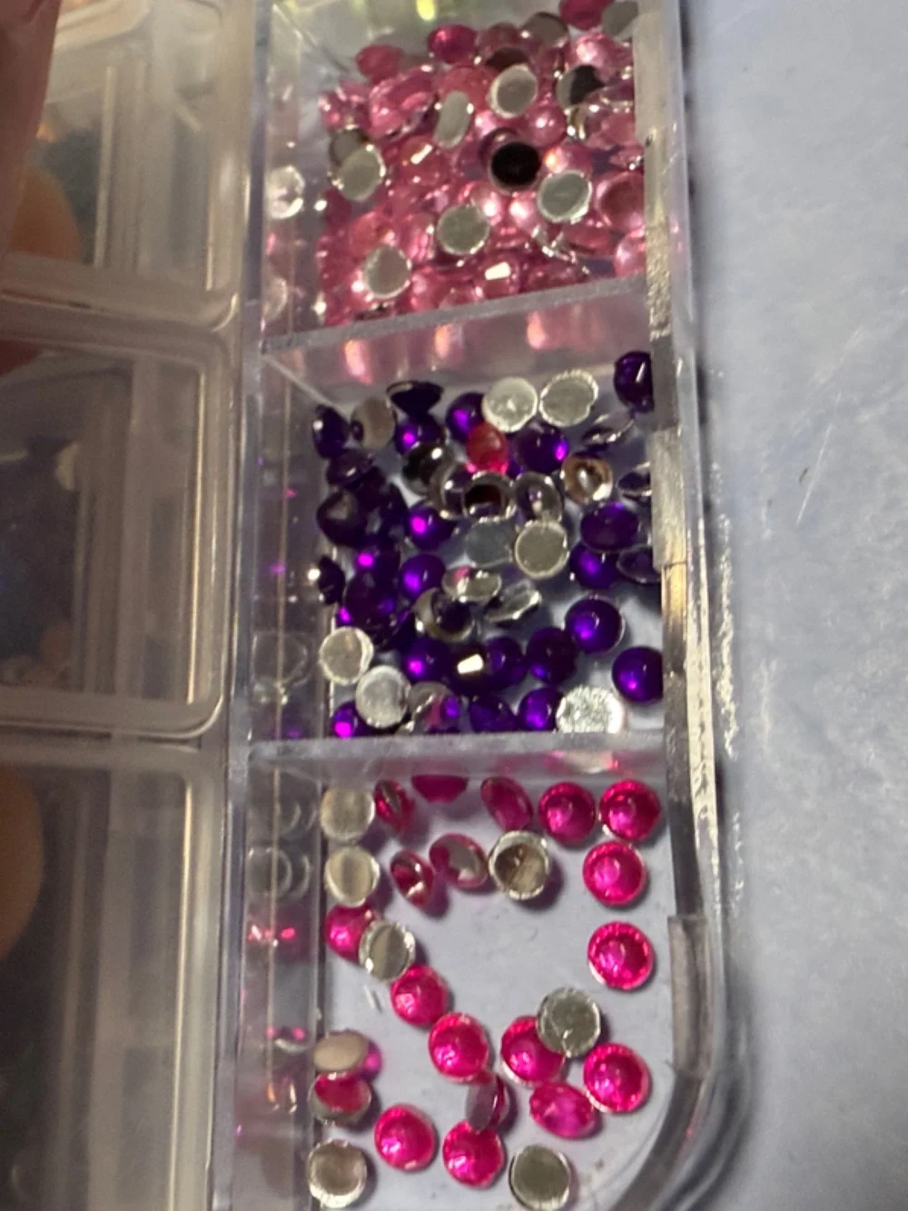 Nail Art Rhinestone & Fruit Slice Sequin Kit - Multicolor